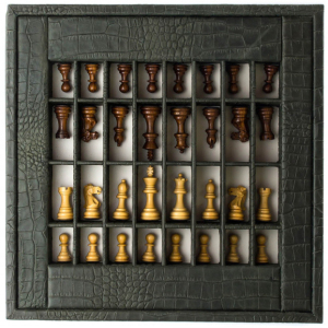 Exclusive chess made of leather "Alligator" hacks